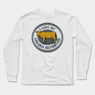 Golden Retriever Cow Funny T-shirt by Tobe Fonseca Long Sleeve T-Shirt